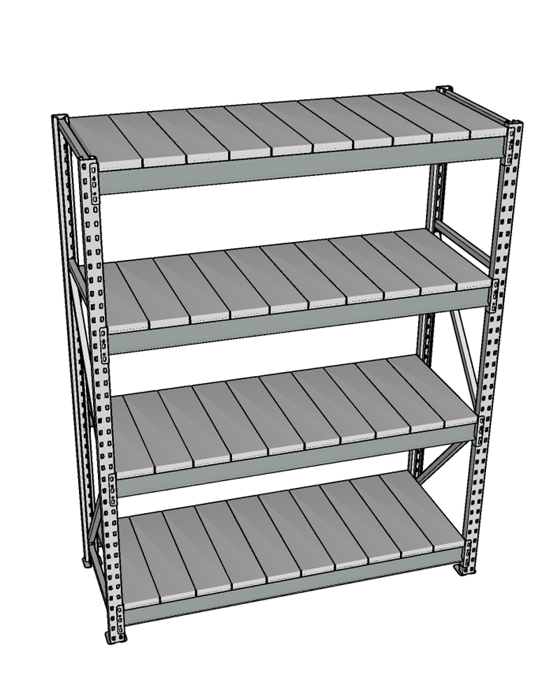 Стеллаж грузовой СГР 2500x1200x800 4 полки (металл) купить в Калининграде Стеллаж грузовой СГР 2500x1200x800 4 полки (металл) купить в Калининграде