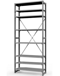 Стеллаж ТСУ 2500x1500x400 8 полок (150 кг, перф) Стеллаж ТСУ 2500x1500x400 8 полок (150 кг, перф)