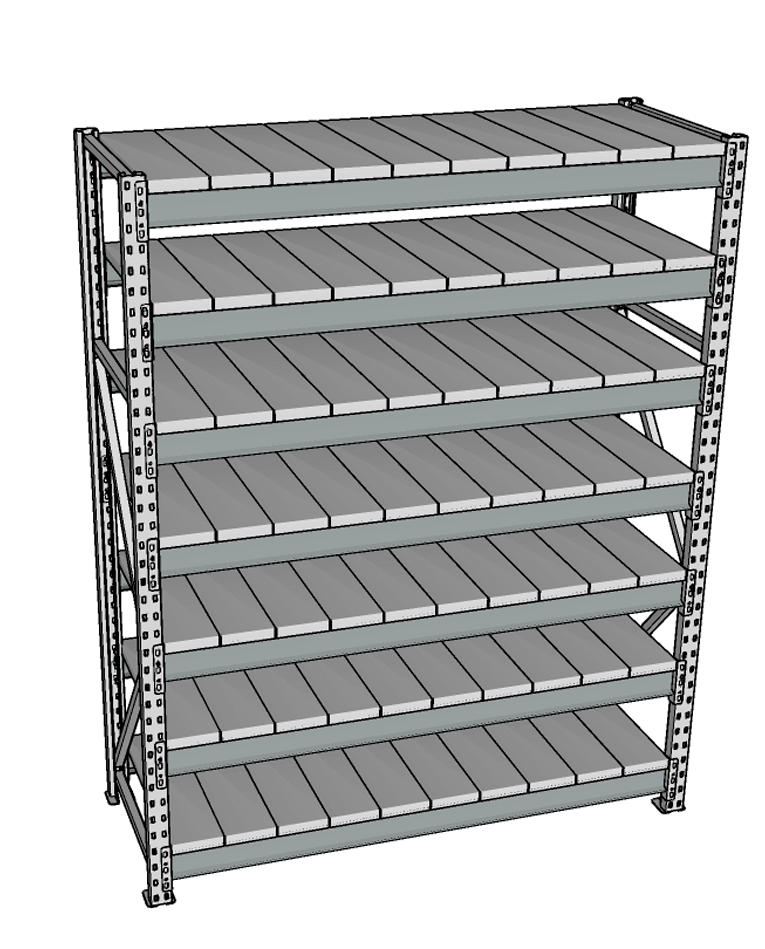 Стеллаж грузовой СГР 2000x1500x800 7 полок (металл) купить в Калининграде