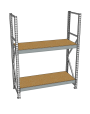 Стеллаж грузовой СГР 2000x1500x1000 2 полки (ДСП)