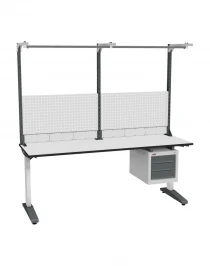Стол монтажный ДиКом СР-200-01, ESD Thermopal, нерегулируемый, экран Э2, с подвесной тумбой Стол монтажный ДиКом СР-200-01, ESD Thermopal, нерегулируемый, экран Э2, с подвесной тумбой