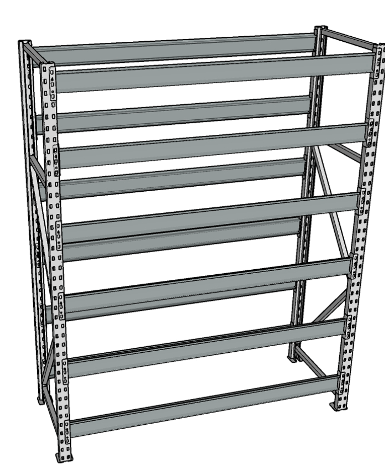 Стеллаж грузовой СГР 3000x1800x400 6 полок (без настила) купить в Калининграде Стеллаж грузовой СГР 3000x1800x400 6 полок (без настила) купить в Калининграде