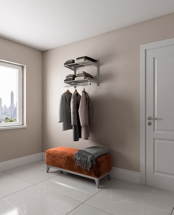 Гардеробная система Практик Home Basic G60S белая купить в Калининграде Гардеробная система Практик Home Basic G60S белая купить в Калининграде