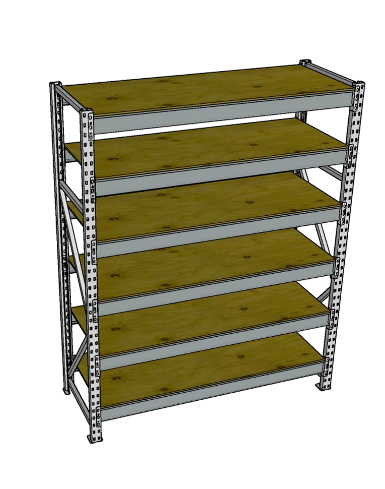 Стеллаж грузовой СГР 2500x2100x500 6 полок (фанера) купить в Калининграде Стеллаж грузовой СГР 2500x2100x500 6 полок (фанера) купить в Калининграде