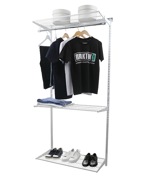 Гардеробная система Практик Home Basic G90 белая купить в Калининграде Гардеробная система Практик Home Basic G90 белая купить в Калининграде