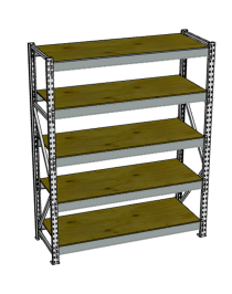 Стеллаж грузовой СГР 2000x2100x800 5 полок (фанера) Стеллаж грузовой СГР 2000x2100x800 5 полок (фанера)