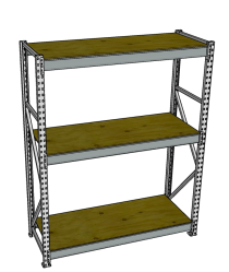 Стеллаж грузовой СГР 3000x2100x1000 3 полки (фанера) Стеллаж грузовой СГР 3000x2100x1000 3 полки (фанера)