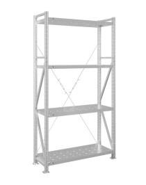 Стеллаж MS U 2500x1500x400 4 полки (250 кг, перф) Стеллаж MS U 2500x1500x400 4 полки (250 кг, перф)