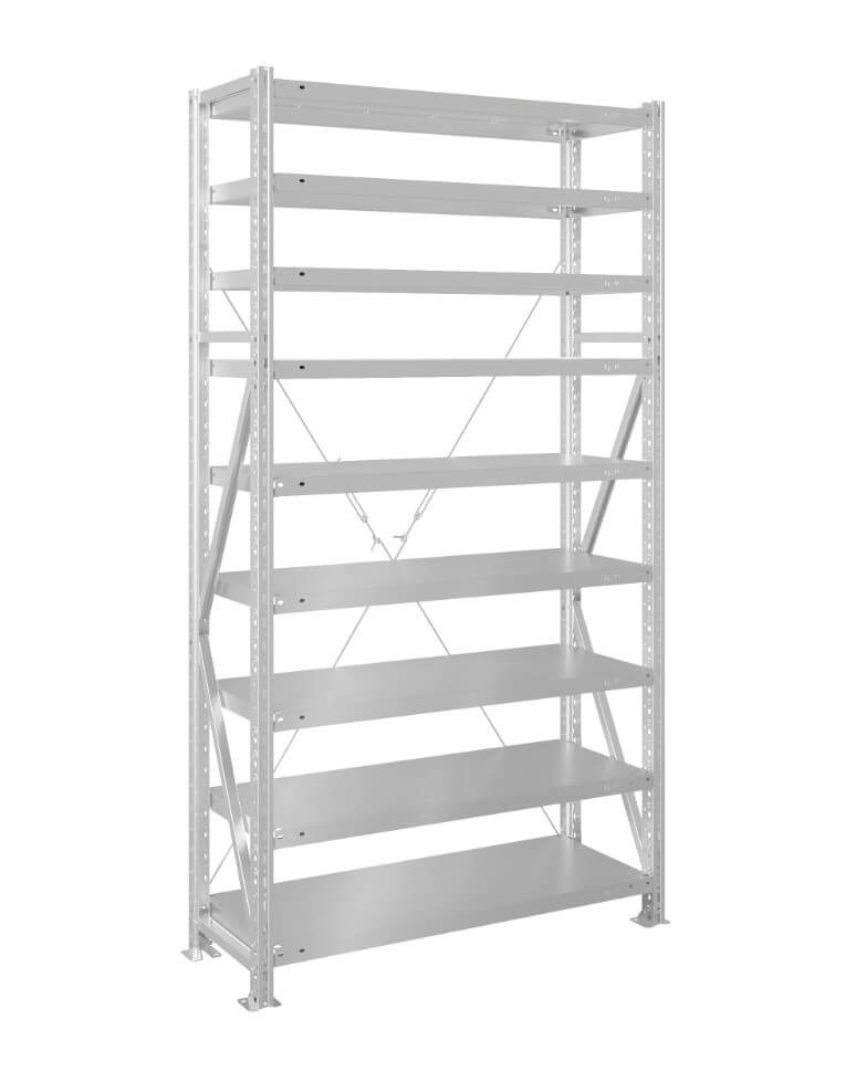 Стеллаж MS U 2000x700x500 9 полок (400 кг, металл) купить в Калининграде