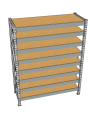 Стеллаж грузовой СГР 2500x900x1000 8 полок (ДСП) Стеллаж грузовой СГР 2500x900x1000 8 полок (ДСП)