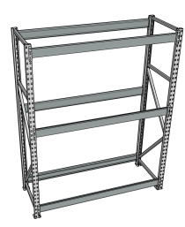 Стеллаж грузовой СГР 3000x1200x400 3 полки (без настила) Стеллаж грузовой СГР 3000x1200x400 3 полки (без настила)