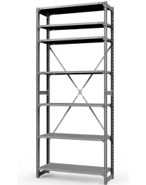 Стеллаж ТСУ 1800x1500x400 7 полок (300 кг, металл) Стеллаж ТСУ 1800x1500x400 7 полок (300 кг, металл)
