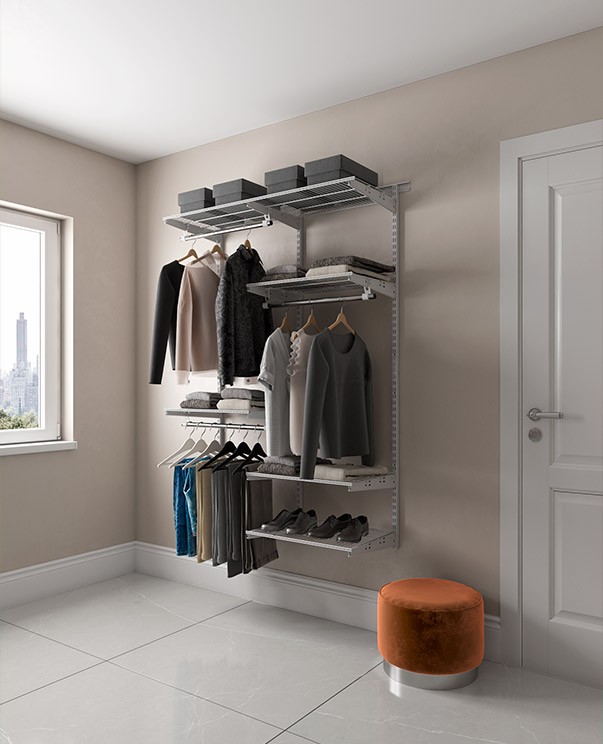 Гардеробная система Практик Home Optima G120 белая купить в Калининграде Гардеробная система Практик Home Optima G120 белая купить в Калининграде