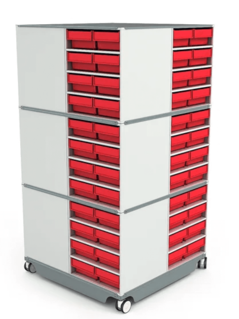 КП-01 Кассетница поворотная с красными ящиками купить в Калининграде