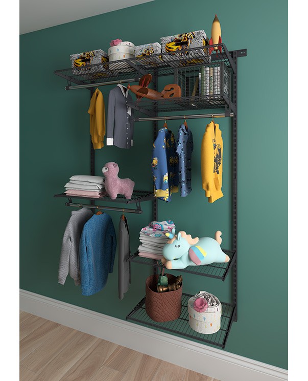 Гардеробная система Практик Home Optima G120 графит купить в Калининграде Гардеробная система Практик Home Optima G120 графит купить в Калининграде