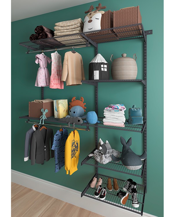 Гардеробная система Практик Home Optima G150 графит купить в Калининграде Гардеробная система Практик Home Optima G150 графит купить в Калининграде