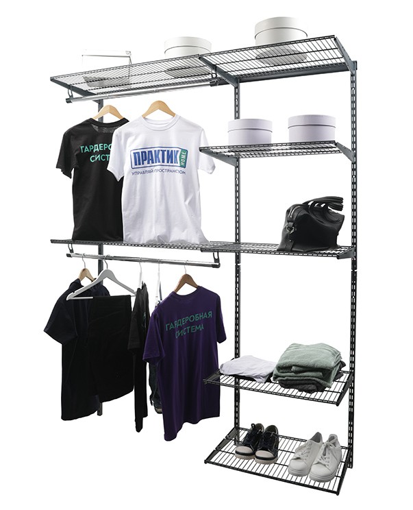 Гардеробная система Практик Home Optima G150 графит купить в Калининграде Гардеробная система Практик Home Optima G150 графит купить в Калининграде