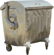 Мусорный контейнер на колёсах (1100 л) оцинкованный Мусорный контейнер на колёсах (1100 л) оцинкованный