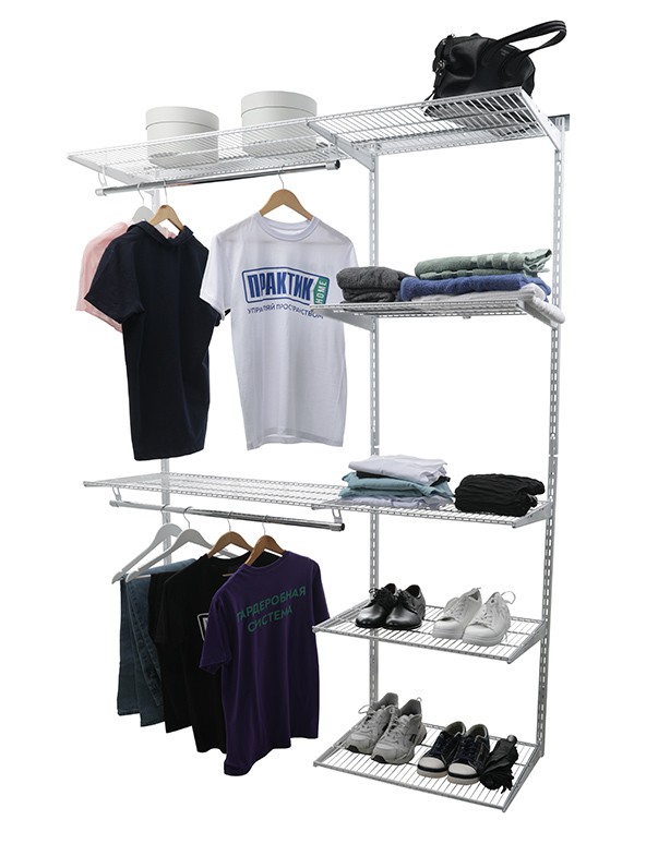 Гардеробная система Практик Home Optima G180 белая купить в Калининграде Гардеробная система Практик Home Optima G180 белая купить в Калининграде