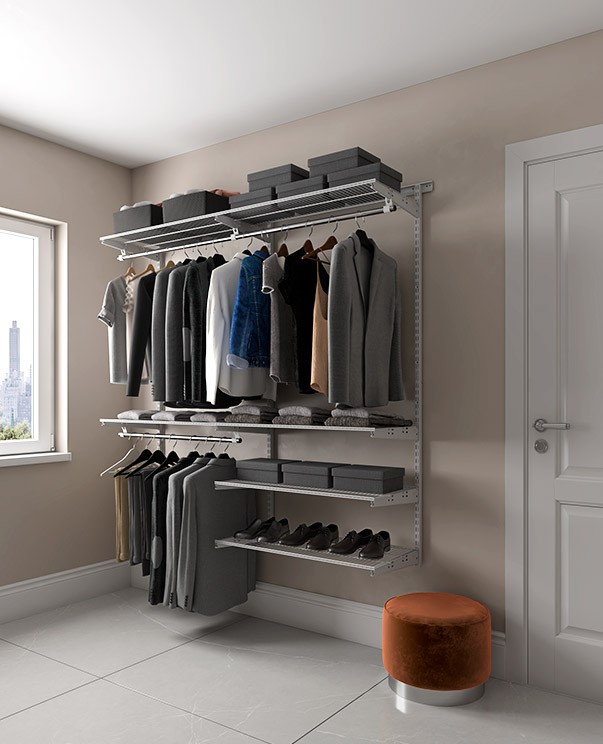 Гардеробная система Практик Home Optima G180 белая купить в Калининграде Гардеробная система Практик Home Optima G180 белая купить в Калининграде