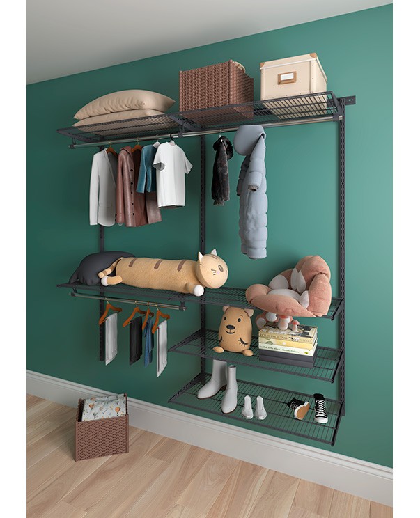 Гардеробная система Практик Home Optima G180 графит купить в Калининграде Гардеробная система Практик Home Optima G180 графит купить в Калининграде