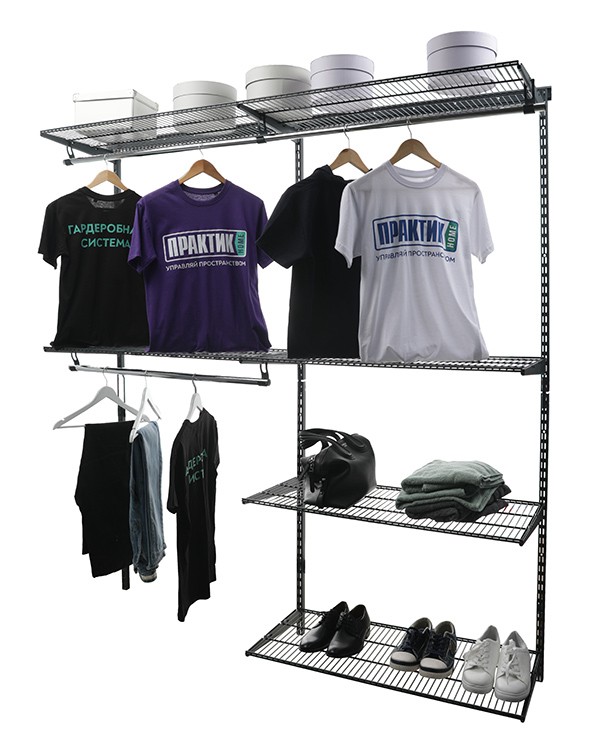 Гардеробная система Практик Home Optima G180 графит купить в Калининграде Гардеробная система Практик Home Optima G180 графит купить в Калининграде