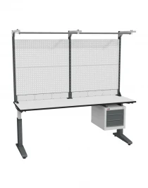 Стол монтажный ДиКом СР-200-01, ESD Thermopal, регулировка винтом, экран Э3, с подвесной тумбой