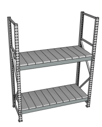 Стеллаж грузовой СГР 3000x1800x400 2 полки (металл) Стеллаж грузовой СГР 3000x1800x400 2 полки (металл)