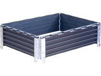 Складная паллетная рама 800х600х200 усиленная чёрный