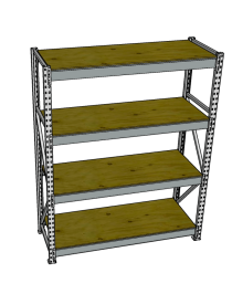 Стеллаж грузовой СГР 3000x2100x500 4 полки (фанера) Стеллаж грузовой СГР 3000x2100x500 4 полки (фанера)
