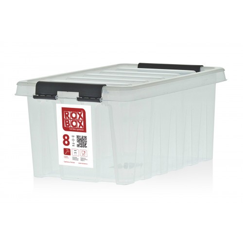 Контейнер Rox Box Original 8 (335х220х155 мм с крышкой и клипсами прозрачный) купить в Калининграде