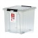 Контейнер Rox Box Original 50 (500х390х390 мм с крышкой и клипсами, на роликах, прозрачный) купить в Калининграде