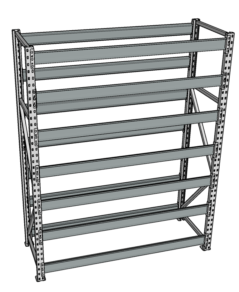 Стеллаж грузовой СГР 2500x900x400 7 полок (без настила) купить в Калининграде Стеллаж грузовой СГР 2500x900x400 7 полок (без настила) купить в Калининграде