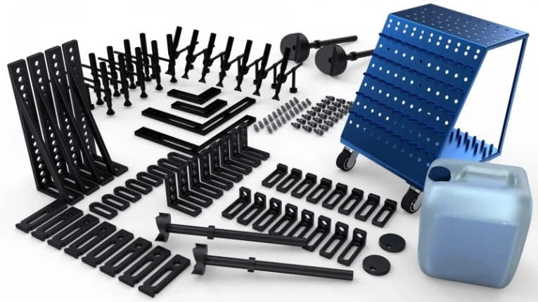 Набор оснастки для сварочного стола №4: Профессиональный (117 предметов) купить в Калининграде Набор оснастки для сварочного стола №4: Профессиональный (117 предметов) купить в Калининграде