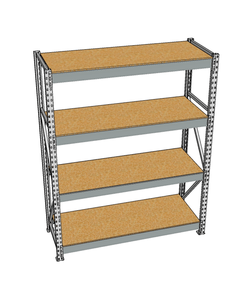 Стеллаж грузовой СГР 2000x1200x500 4 полки (ДСП) купить в Калининграде Стеллаж грузовой СГР 2000x1200x500 4 полки (ДСП) купить в Калининграде