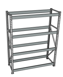 Стеллаж грузовой СГР 3000x1200x600 4 полки (без настила)