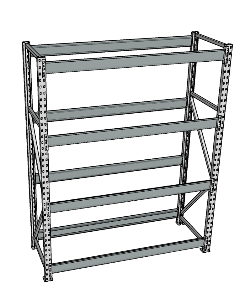 Стеллаж грузовой СГР 3000x1500x500 4 полки (без настила) купить в Калининграде Стеллаж грузовой СГР 3000x1500x500 4 полки (без настила) купить в Калининграде