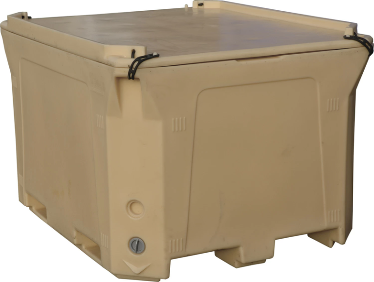 Контейнер 1470х1180х965 мм бежевый с крышкой купить в Калининграде