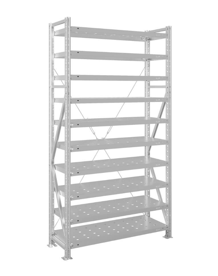 Стеллаж MS U 3000x1500x800 10 полок (150 кг, перф) купить в Калининграде