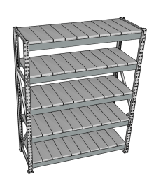 Стеллаж грузовой СГР 2000x1800x400 5 полок (металл)