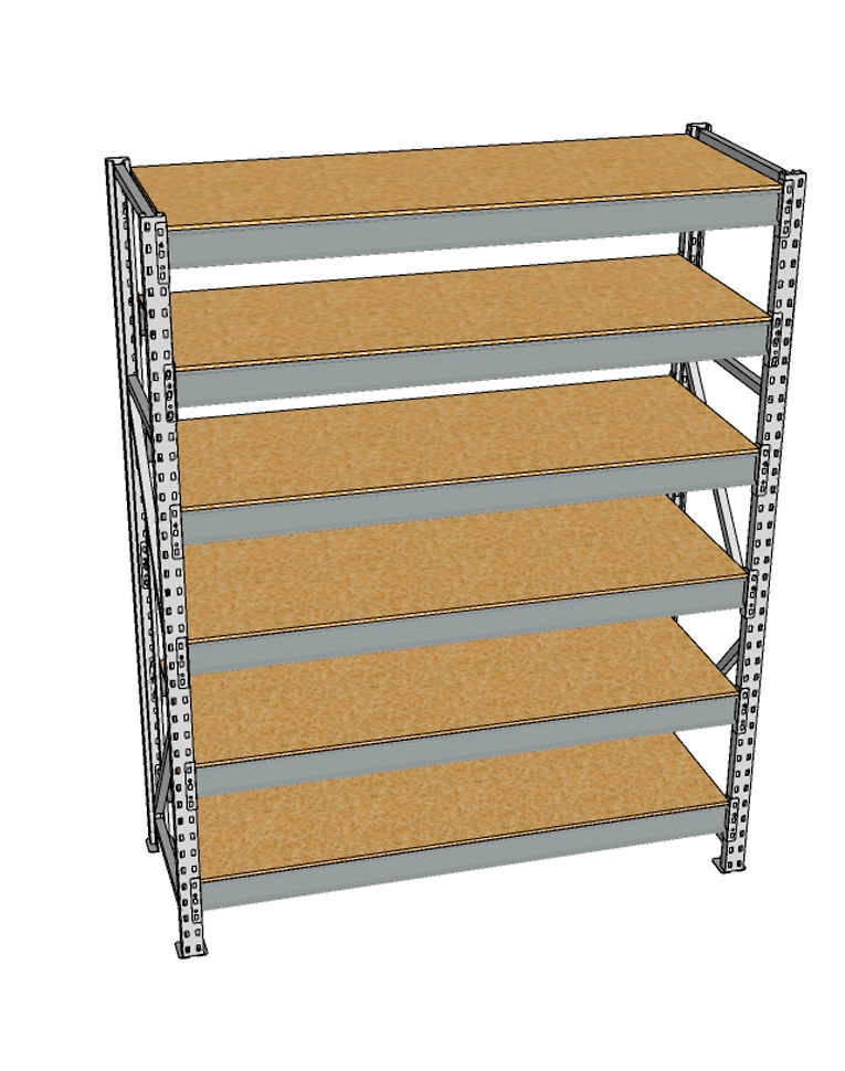 Стеллаж грузовой СГР 3000x2100x500 6 полок (ДСП) купить в Калининграде