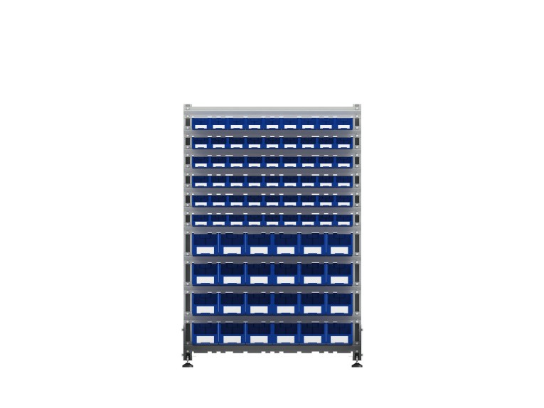 Стеллаж для пластиковых лотков SORTEX двухсторонний 1500x1000x800.04 купить в Калининграде Стеллаж для пластиковых лотков SORTEX двухсторонний 1500x1000x800.04 купить в Калининграде