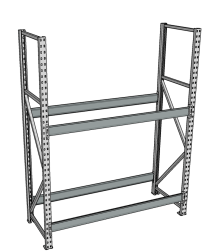 Стеллаж грузовой СГР 2000x2100x500 2 полки (без настила)