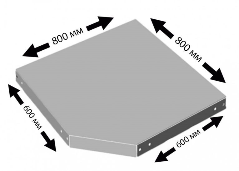 Угловая полка Практик MS 60F (800х600) купить в Калининграде
