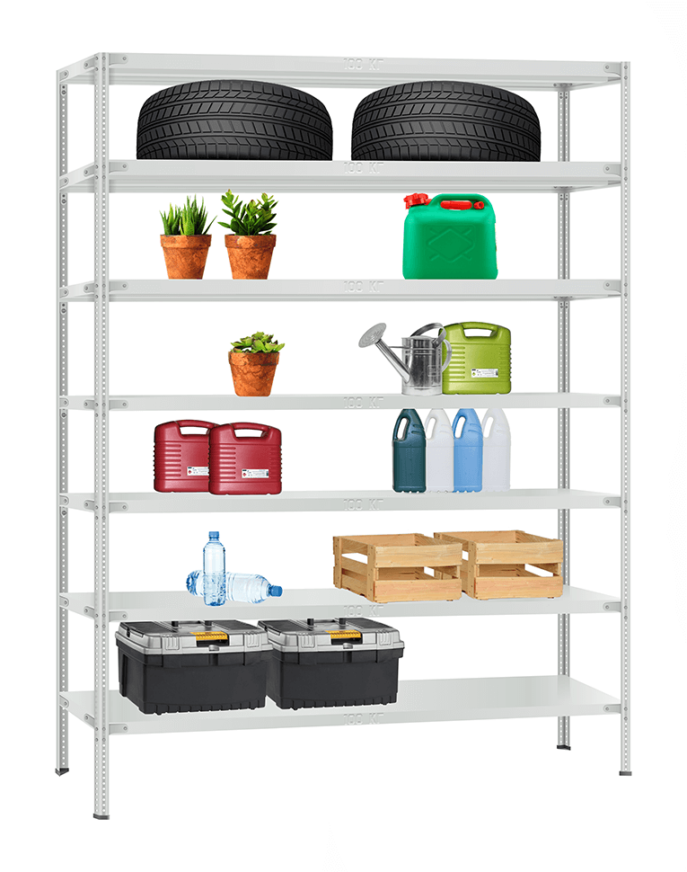 Стеллаж металлический Титан МС-900 2300x1000x300 7 полок купить в Калининграде