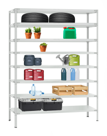 Стеллаж металлический Титан МС-900 2300x1000x300 8 полок Стеллаж металлический Титан МС-900 2300x1000x300 8 полок