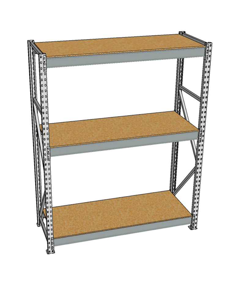 Стеллаж грузовой СГР 3000x900x600 3 полки (ДСП) купить в Калининграде