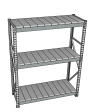 Стеллаж грузовой СГР 2500x900x800 3 полки (металл) Стеллаж грузовой СГР 2500x900x800 3 полки (металл)