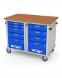 Верстак мобильный двухтумбовый WOKER PRO 2504.1200