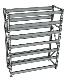 Стеллаж грузовой СГР 2000x1200x500 7 полок (без настила) Стеллаж грузовой СГР 2000x1200x500 7 полок (без настила)